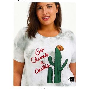 Torrid size 0 Go Climb a Cactus graphic tee shirt crew neck vintage tie dye
